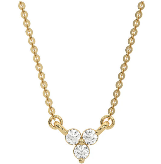 Trio Diamond Necklace in Solid Gold