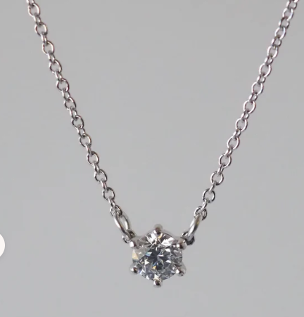 Sahar – 10K Gold Solitaire Diamond Necklace with GIA Certified 0.50ct Stone