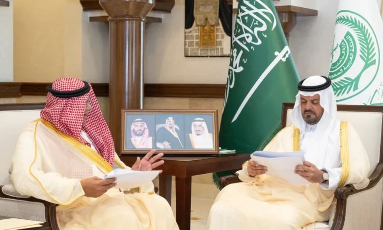 الأمير سعود بن مشعل يستقبل الرئيس التنفيذي لشركة مطارات جدة المهندس مازن جوهر