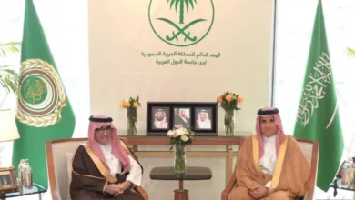 مندوب السعودية الدائم لدى جامعة الدول العربية يستقبل رئيس المنظمة العربية للسياحة